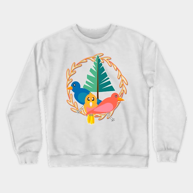 Birdies Crewneck Sweatshirt by RoxanneG